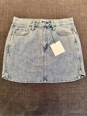 Pistola Rhea Mid Rise Light Blue Denim Mini Skirt NWT